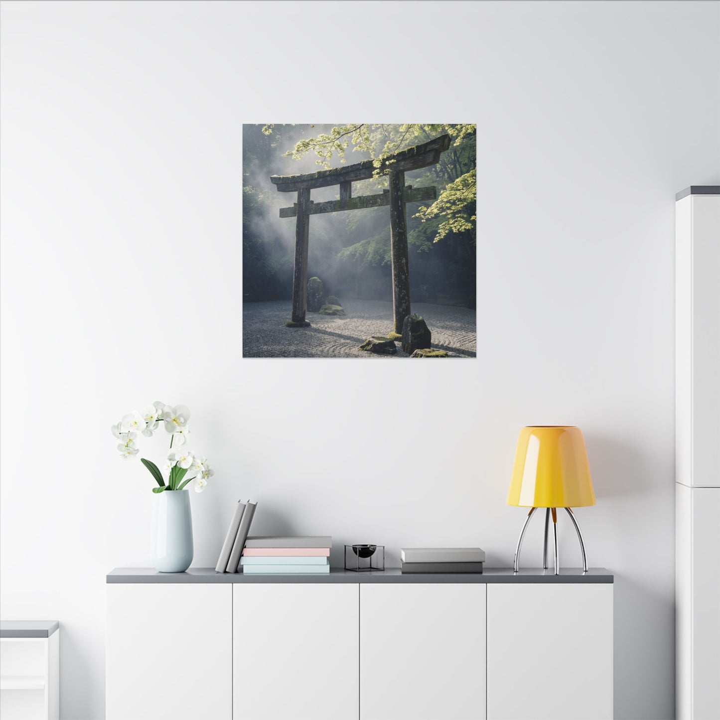 Torii Gate Canvas Art | Spring Zen Karesansui Art