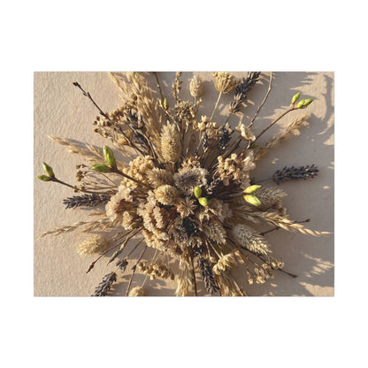 Dried Flowers Spring Canvas Art | Japandi Earthy Design
