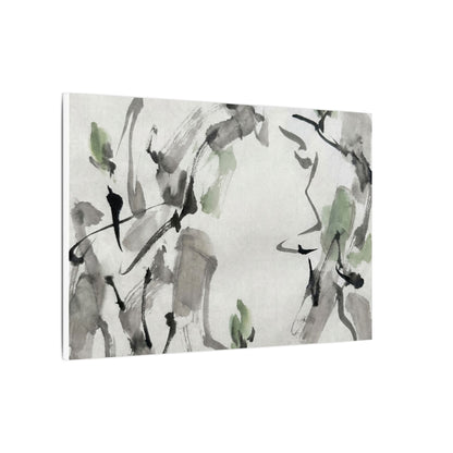 Zen Ink Brushstroke in Overcast | Sumi E Canvas Art
