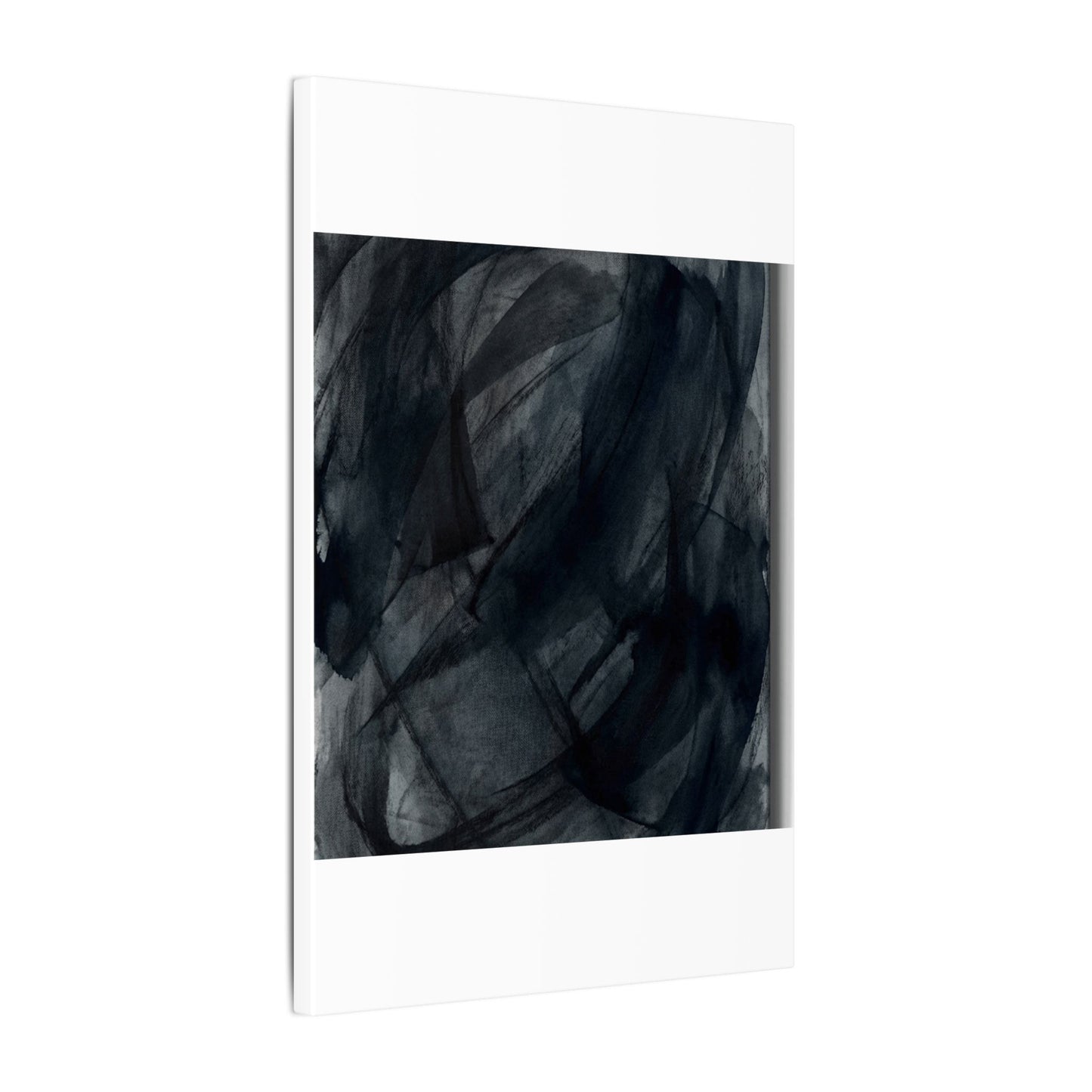 Deep Tones Dark Japandi Charcoal Canvas Art
