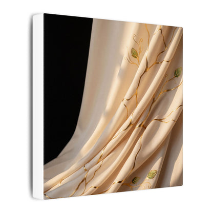 Golden Hour Silk Drape Canvas Art - Kintsugi Fukinsei