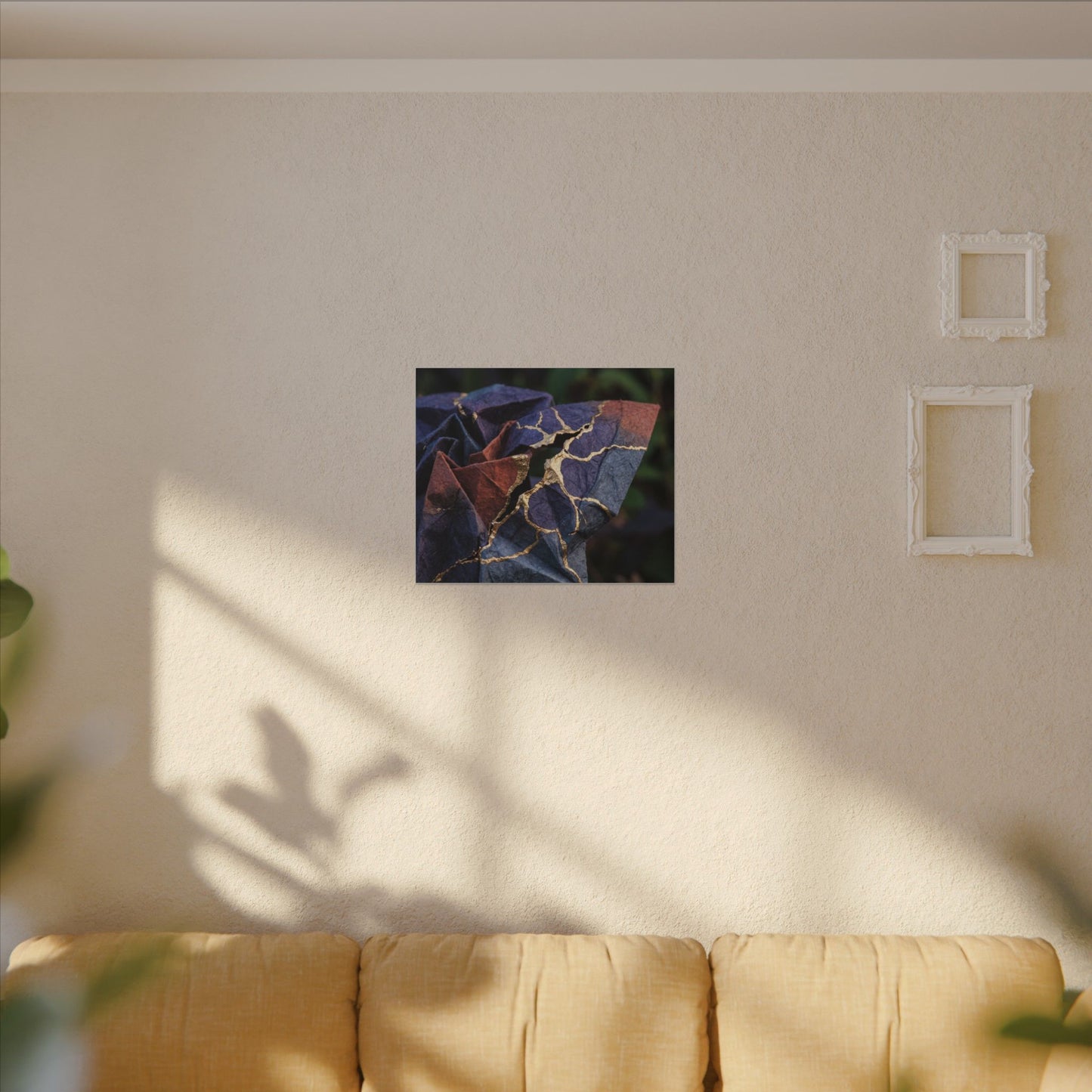 Philosophical Paper Fold Canvas Art - Gold Vein Kintsugi