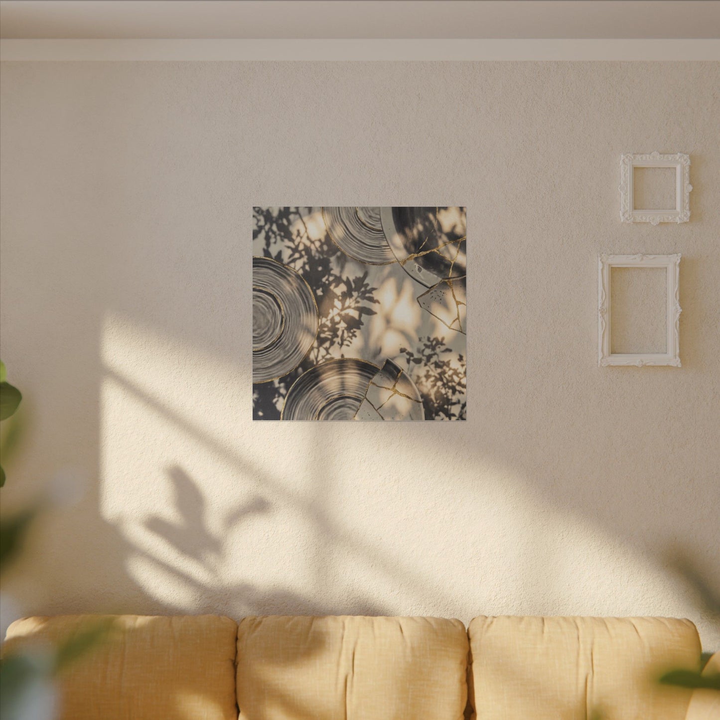 Healing Water Ripple Canvas Art - Gold Vein Kintsugi