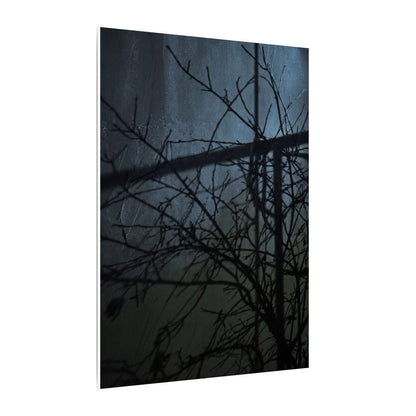 Moonlight Shadow Play Canvas Art - Dark Japandi Shibui