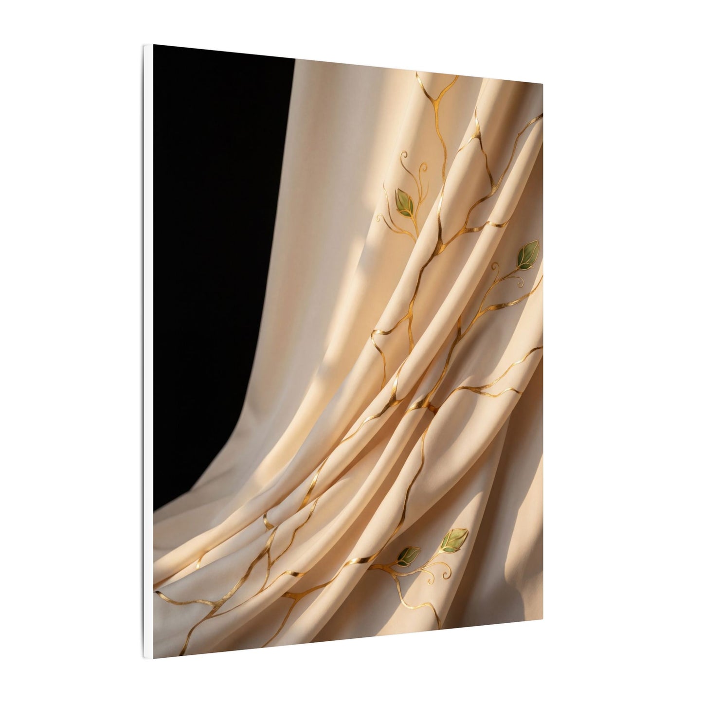 Golden Hour Silk Drape Canvas Art - Kintsugi Fukinsei