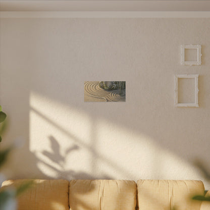 Rock Garden Winter Canvas Art | Zen Peaceful Design