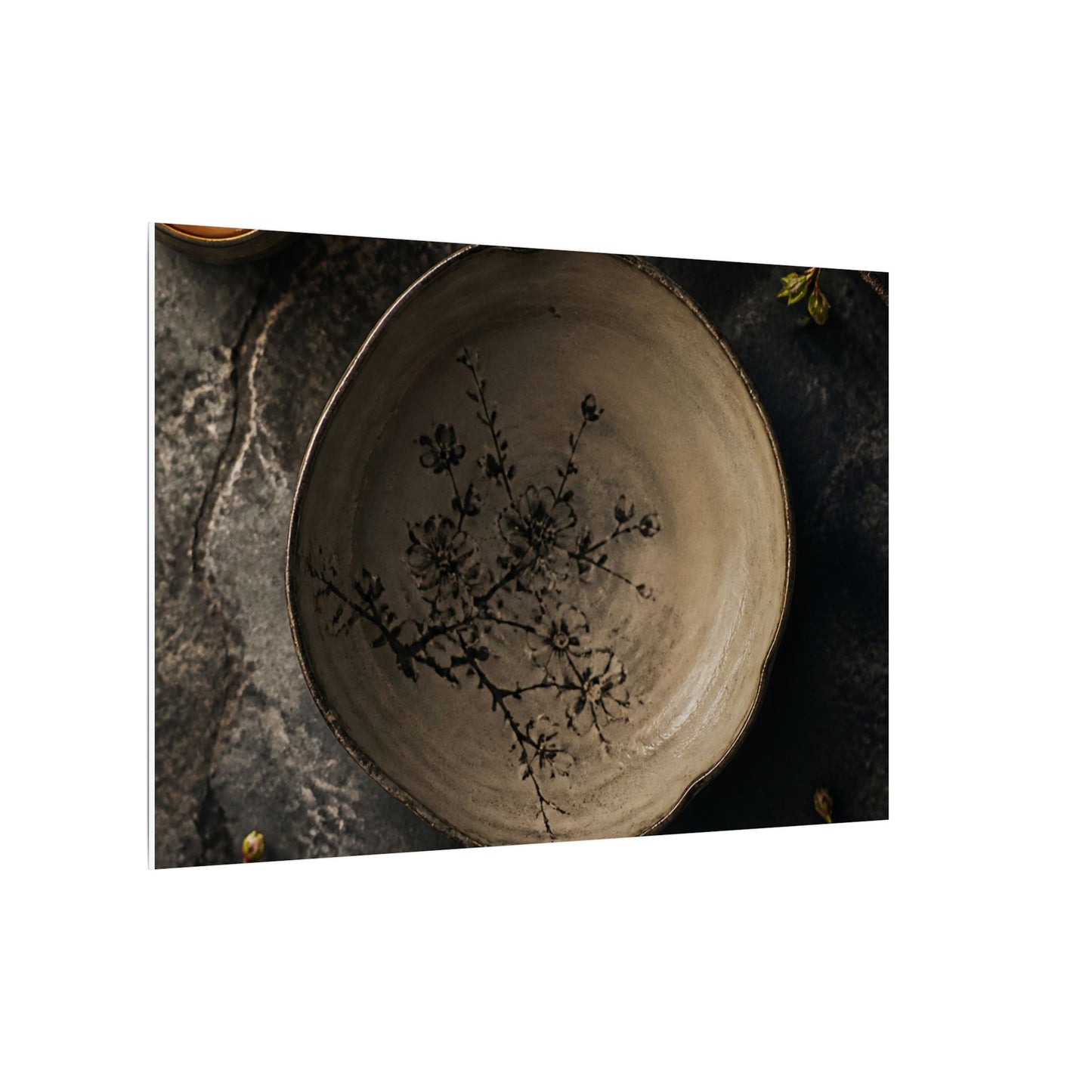 Ceramic Bowl Spring Canvas Art | Japandi Earthy Design