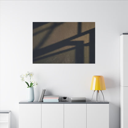 Sophisticated Shadow Play Canvas Art - Moody Minimal Dark Japandi