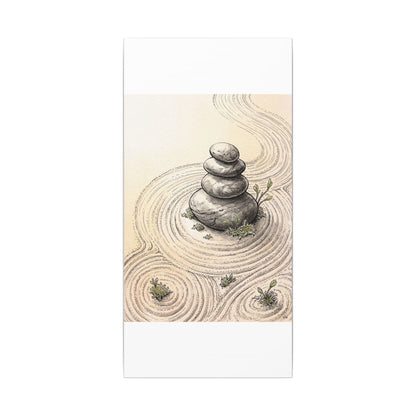 River Stones Spring Canvas Art | Zen Serene Design