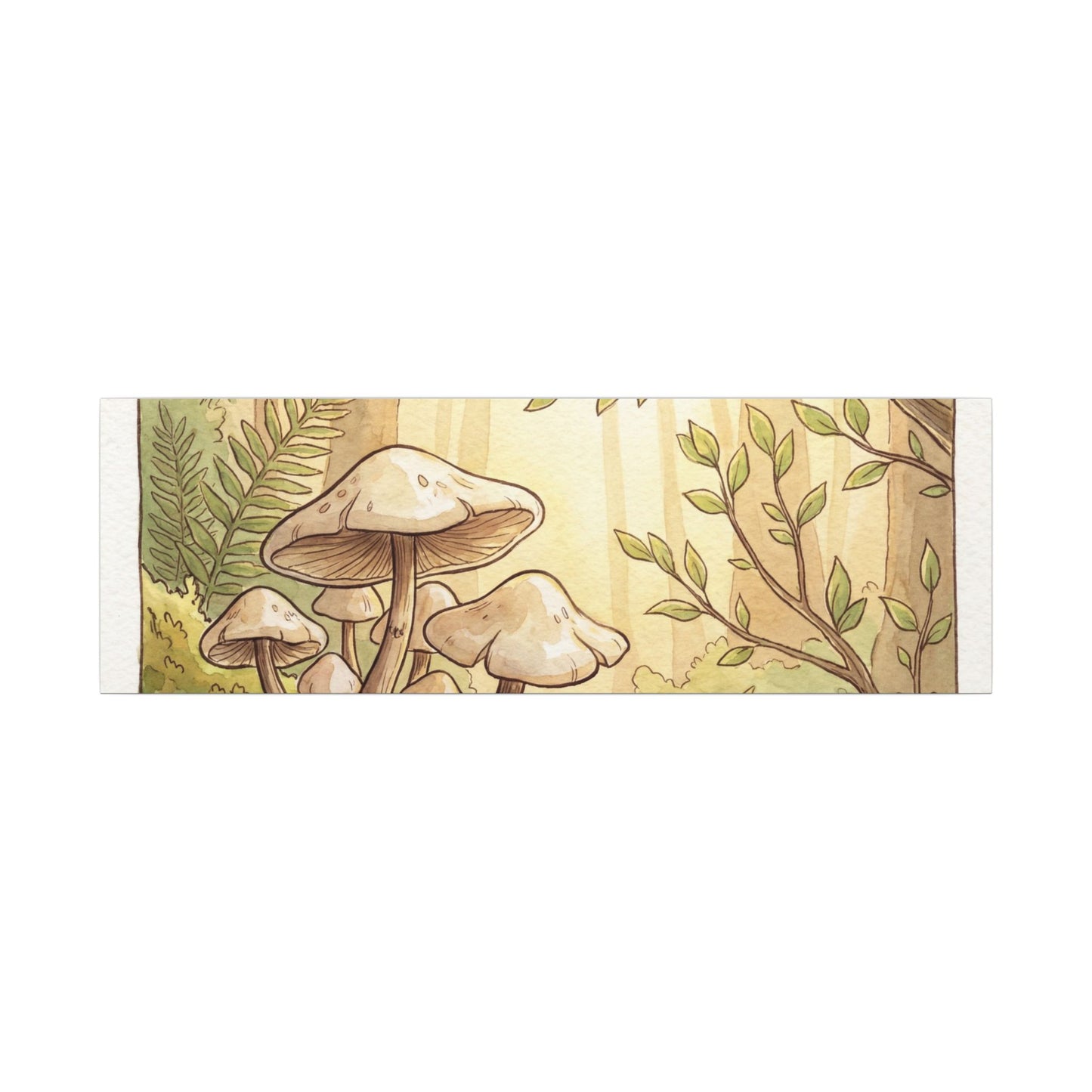 Spring Wild Mushrooms Mushroom Illustration Canvas Art | Cozy Decor