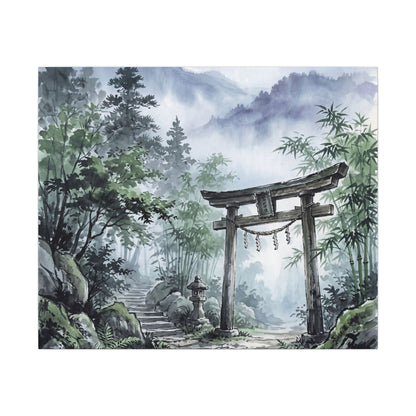 Moonlight Torii Gate Canvas Art - Zen Fukinsei