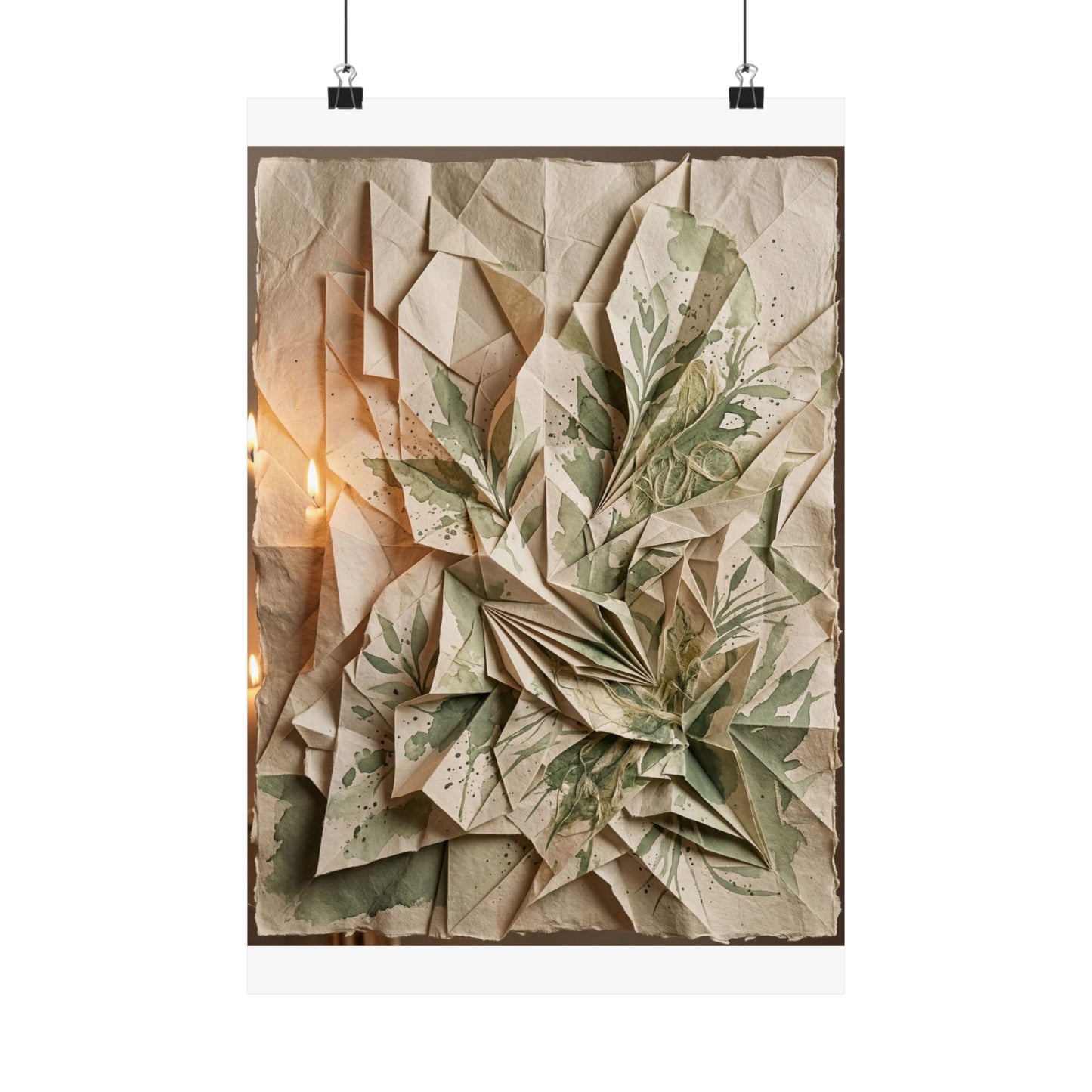 Cozy Paper Fold Wall Art Print - Texture Japandi Art Print