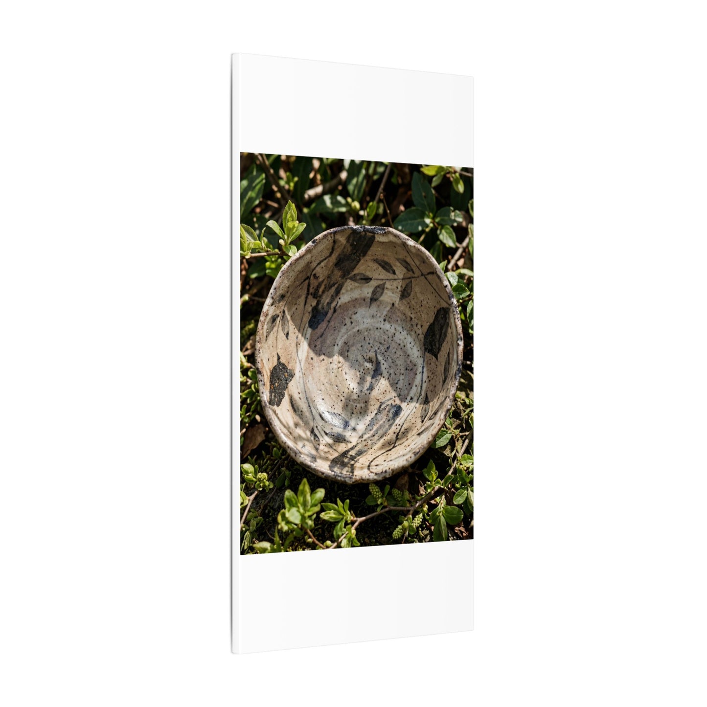 Elegant Ceramic Bowl Canvas Art - Japanese Pattern Japandi