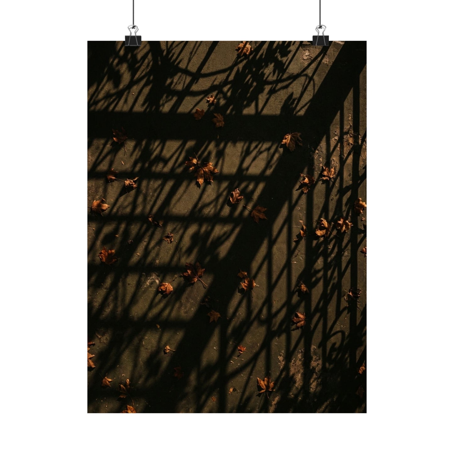 Kanso Shadow Play Wall Art Print - Dark Japandi Moody Minimal Art Print
