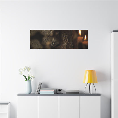 Shadow Play Dark Texture Canvas Art | Moody Dark Japandi Art