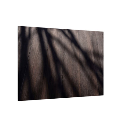 Dark Japandi Shadow Play in Dawn | Moody Minimal Canvas Art