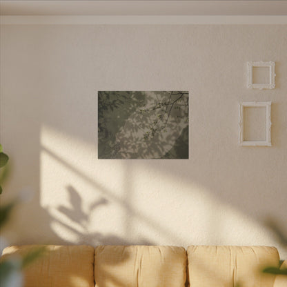Neutral Shadow Play Canvas Art - Japanese Pattern Japandi