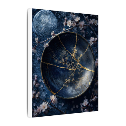 Cherry Blossom Winter Canvas Art | Kintsugi Philosophical Design