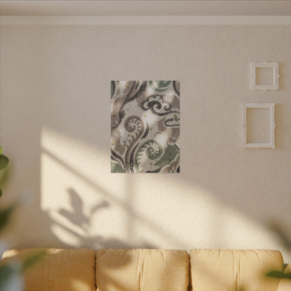 Dappled Ink Brushstroke Canvas Art - Japandi Ma
