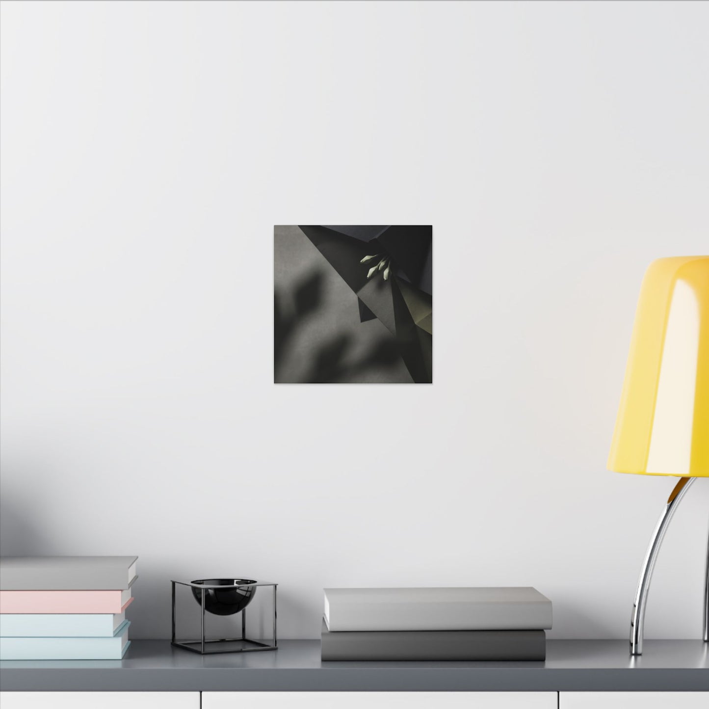 Paper Fold Moody Minimal Canvas Art | Luxurious Dark Japandi Art