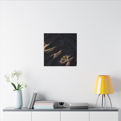Silk Drape Shadow Zen Canvas Art | Luxurious Dark Japandi Art