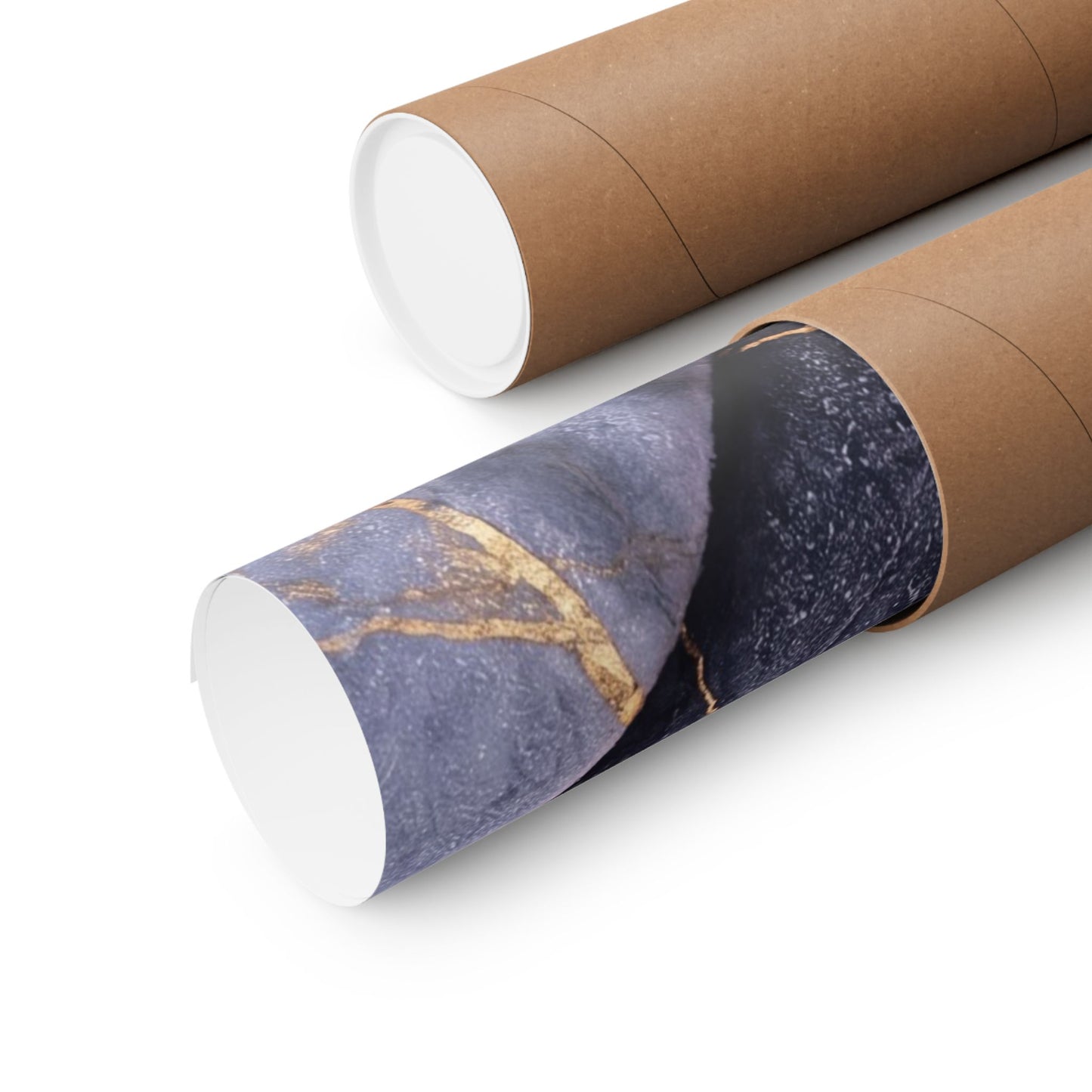 Artful Paper Fold Wall Art Print - Gold Vein Kintsugi