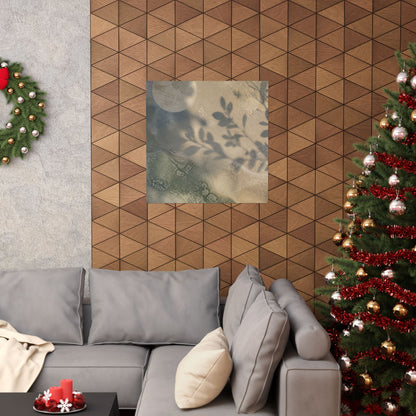 Winter Shadow Play Texture Wall Art Print | Cozy Decor