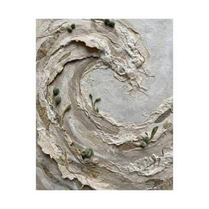 Ocean Wave Spring Wall Art Print | Japandi Earthy Design