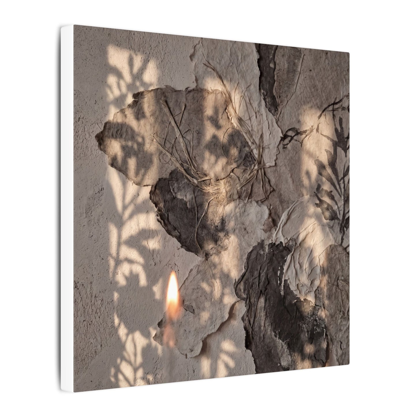 Shadow Play Summer Canvas Art | Japandi Elegant Design