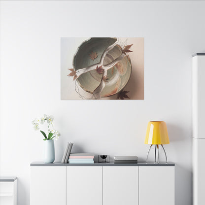Dawn Ceramic Bowl Canvas Art - Japandi Fukinsei