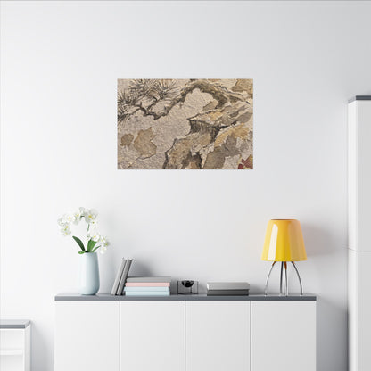 Pine Tree Canvas Art | Winter Japandi Japanese Pattern Art