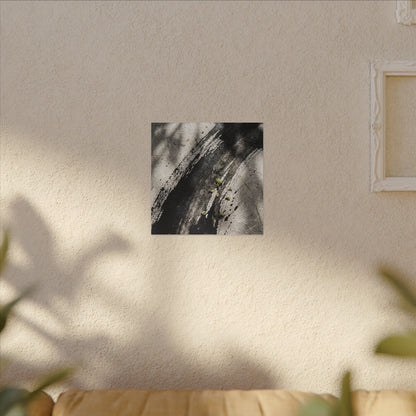 Ink Brushstroke Canvas Art | Spring Dark Japandi Moody Minimal Art