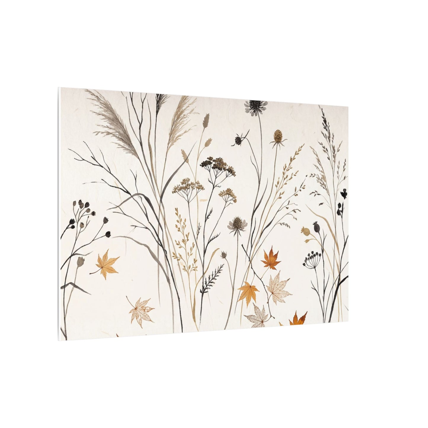 Dawn Dried Flowers Canvas Art - Japandi Kanso