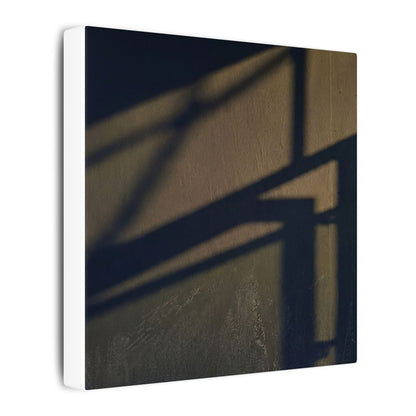 Sophisticated Shadow Play Canvas Art - Moody Minimal Dark Japandi