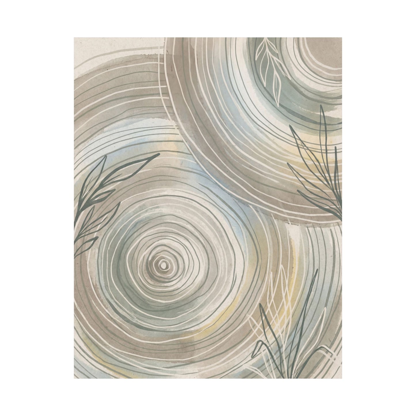 Moonlight Water Ripple Wall Art Print - Japandi Kanso