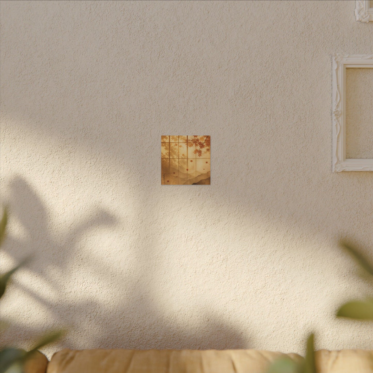Shoji Screen Texture Canvas Art | Earthy Japandi Art