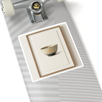 Kintsugi Charcoal Sticker Art Print