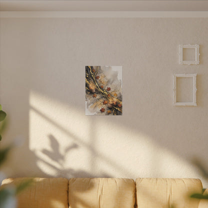 Cracked Earth Autumn Canvas Art | Japandi Warm Design