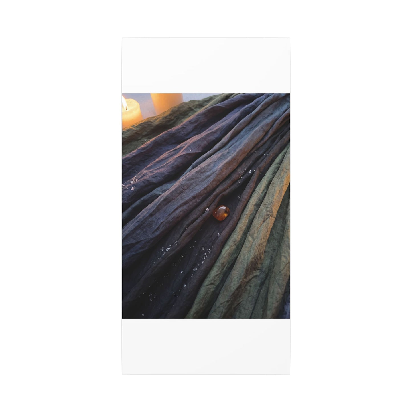 Silk Drape Shadow Zen Canvas Art | Moody Dark Japandi Art