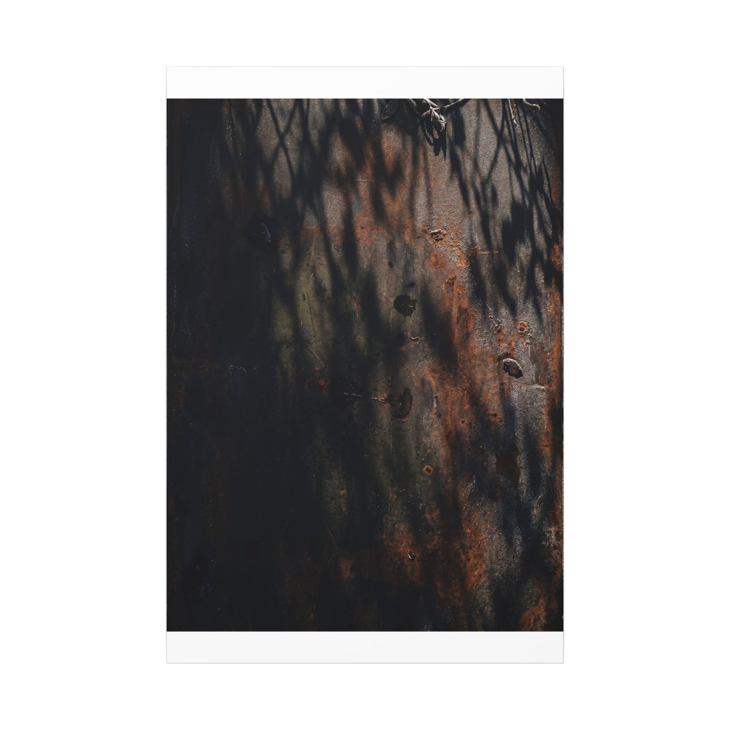 Rust Patina Shadow Zen Canvas Art | Luxurious Dark Japandi Art