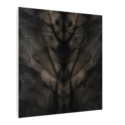 Seijaku Shadow Play Canvas Art - Dark Japandi Charcoal Ink
