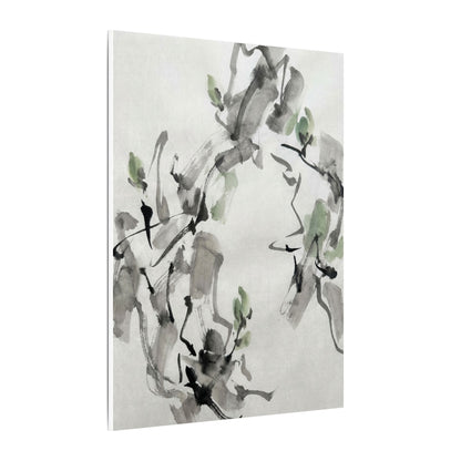 Zen Ink Brushstroke in Overcast | Sumi E Canvas Art