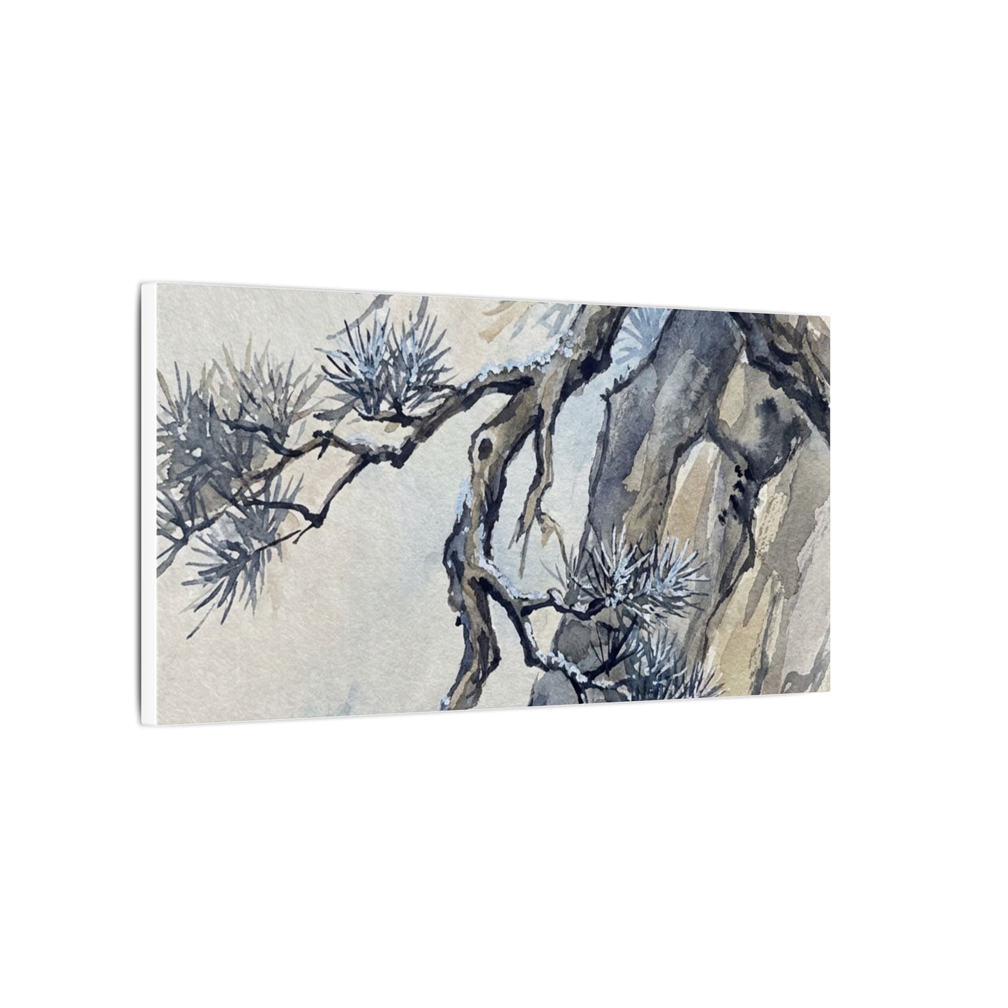 Moonlight Pine Tree Canvas Art - Japandi Seijaku