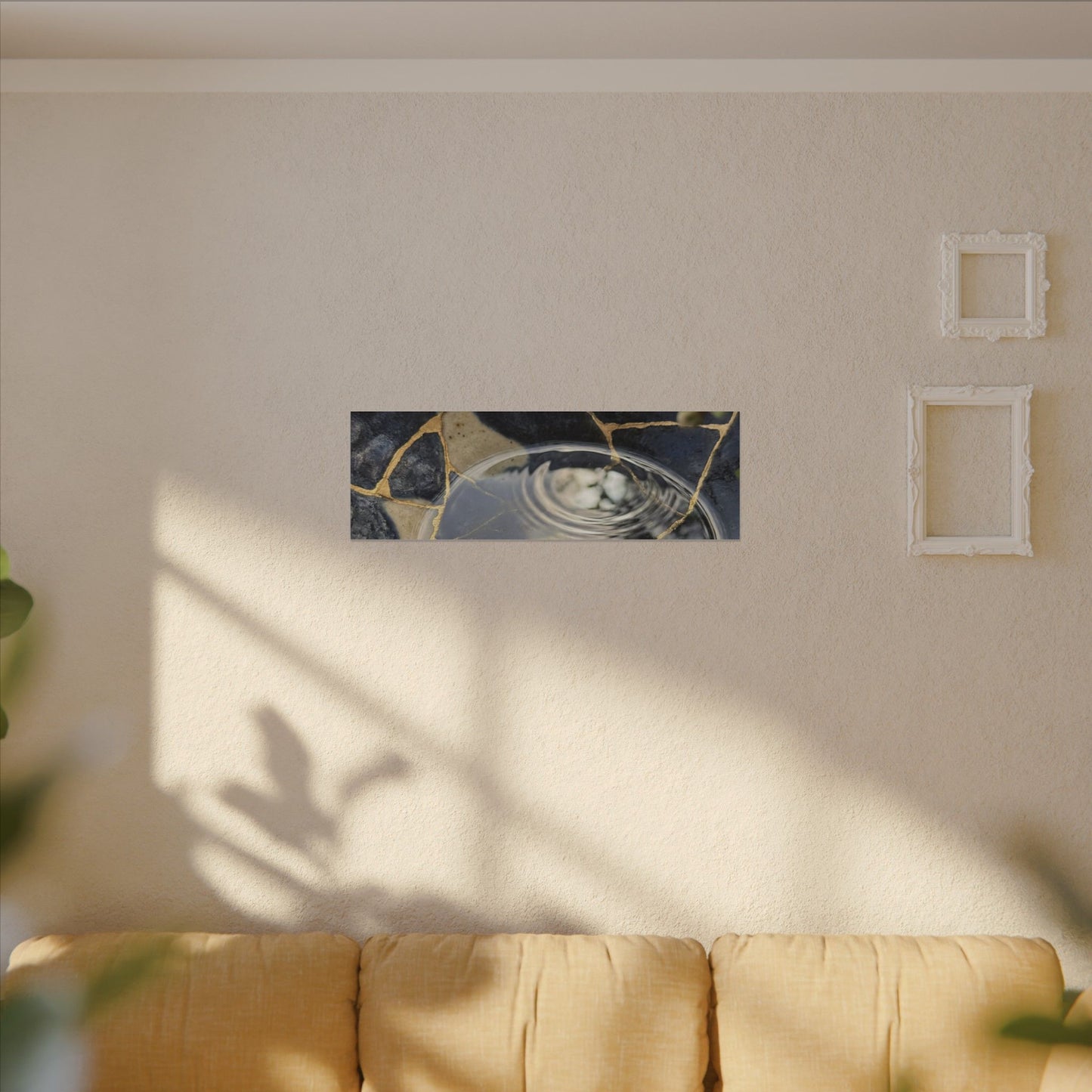 Water Ripple Spring Canvas Art | Kintsugi Beautiful Design