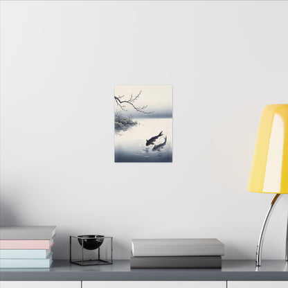 Ma Koi Pond Canvas Art - Zen Ukiyo E Inspired
