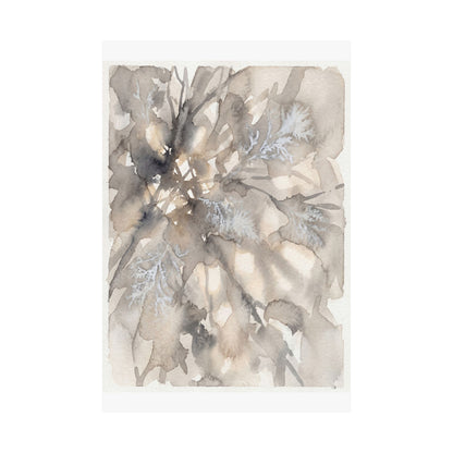 Shadow Play Wall Art Print | Winter Japandi Watercolor Art