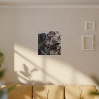 Neutral Paper Fold Canvas Art - Texture Japandi