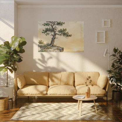 Pine Tree Canvas Art | Summer Japandi Texture Art