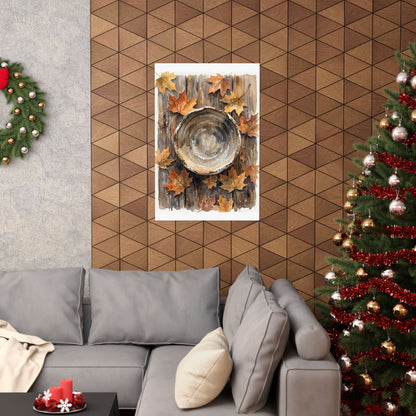 Ceramic Bowl Watercolor Wall Art Print | Elegant Japandi Art