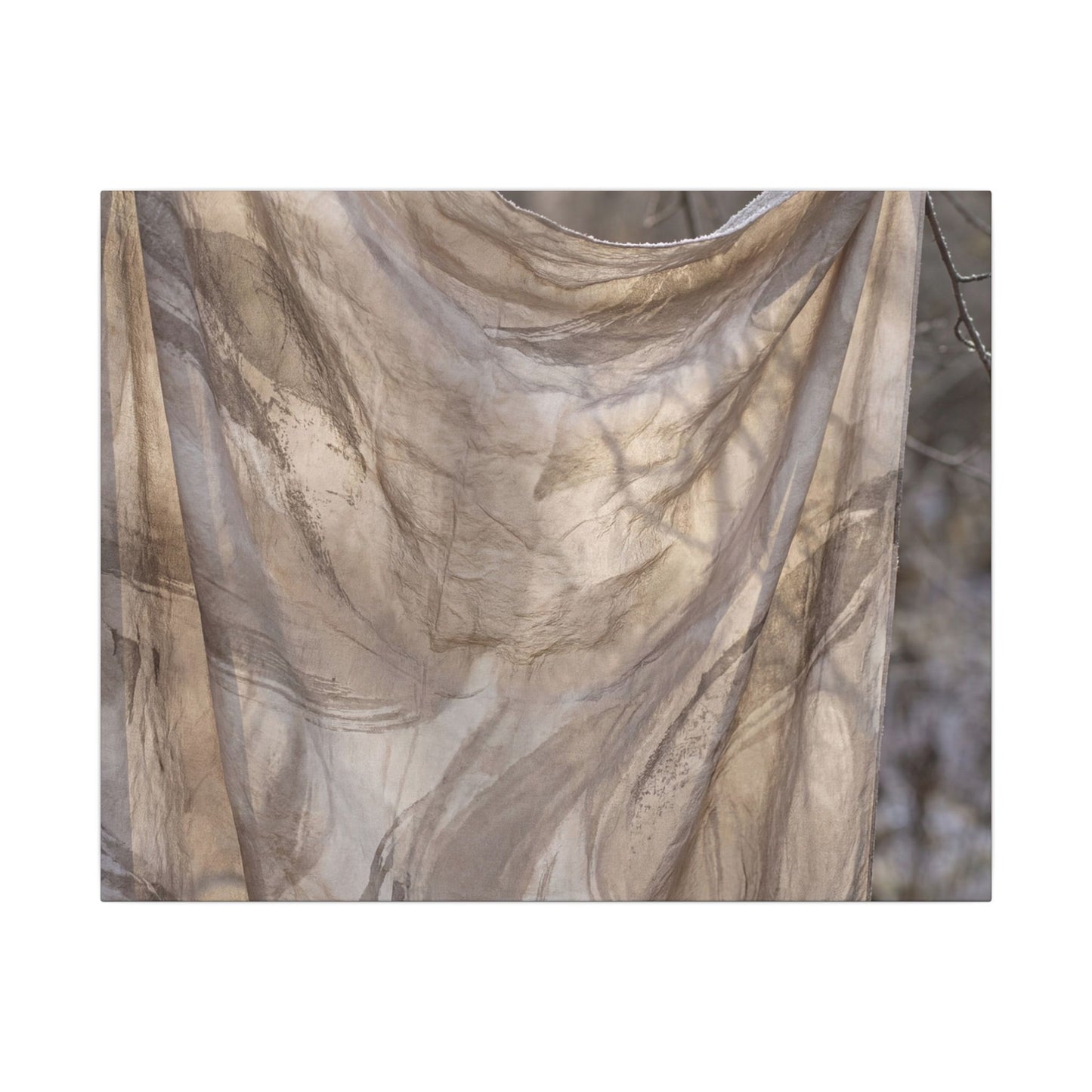 Ma Silk Drape Canvas Art - Japandi Japanese Pattern Art Print